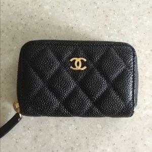 Authentic CHANEL Black Card Case